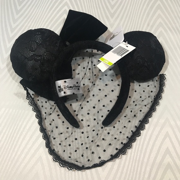 Disney Parks Halloween Ears Veil Black Widow - Picture 3 of 4